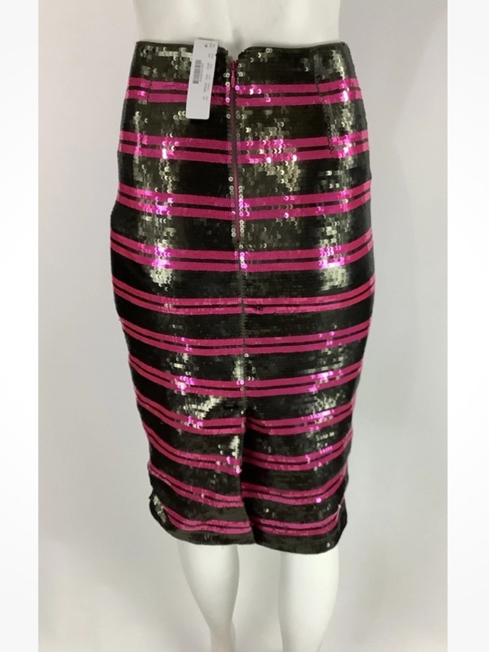 NWT J Crew Sz 00 All Over Sequin Stripe Pencil Party Cocktail Formal Skirt - Picture 3 of 7